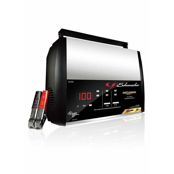 Schumacher Electric Fully Automatic Battery Charger, 12A, 6V/12V, 3A